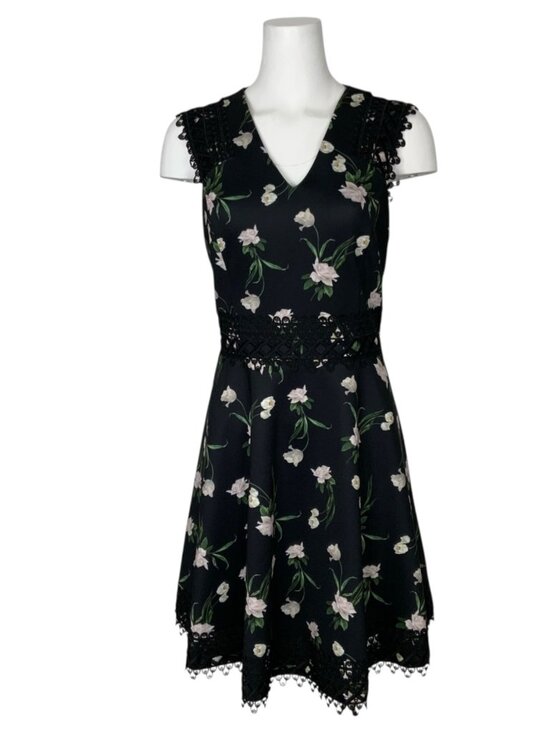 Ted Baker Dresses & Skirts - Ted Baker Nolla Printed Skater Dress 3 US/M Black Floral
